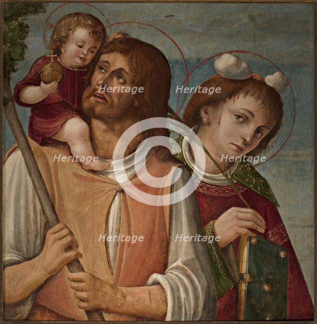 Saints Christopher and Stephen, 1512-1516. Creator: Carrari, Baldassarre, the Younger (c. 1460-1516).