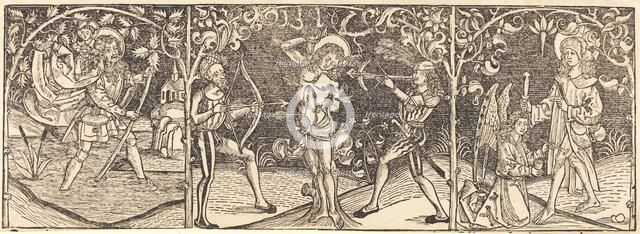 Saints Christopher, Sebastian, and Roche, c. 1495. Creator: Unknown.