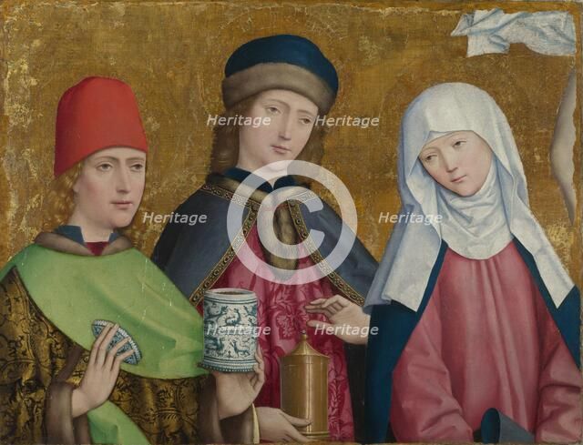 Saints Cosmas and Damian and the Virgin (The Liesborn Altarpiece), ca. 1470-1480. Artist: Master of Liesborn (15th century)