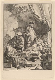 Saints Cosmas and Damian Caring for the Sick, c. 1736. Creator: Paul Troger