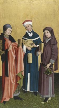 Saints Cosmas, Damian and Pantaleon, 1455. Creator: Master of the Vision of Saint John