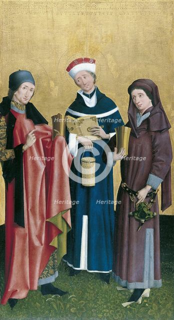Saints Cosmas, Damian and Pantaleon. Artist: Master of Cologne (active ca 1500)