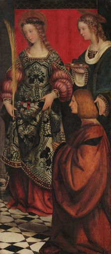 Saints Dorothy and Lucy with a Donator, 1508. Creator: Giovenone, Gerolamo (1490-1555)
