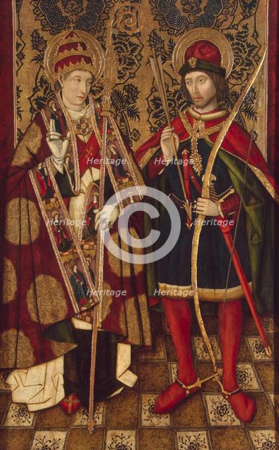 Saints Fabian and Sebastian, 1475-1499. Artist: Anonymous  