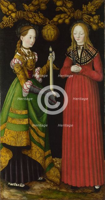 Saints Genevieve and Apollonia, 1506. Artist: Cranach, Lucas, the Elder (1472-1553)
