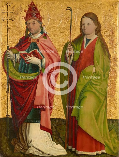 Saints Gregory and Agathe, or Saints Erasmus and Barbara, 1480.  Creator: Master of Großgmain.
