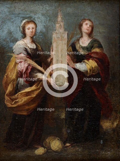 Saints Justa and Rufina, ca 1665. Artist: Murillo, Bartolomé Estebàn (1617-1682)