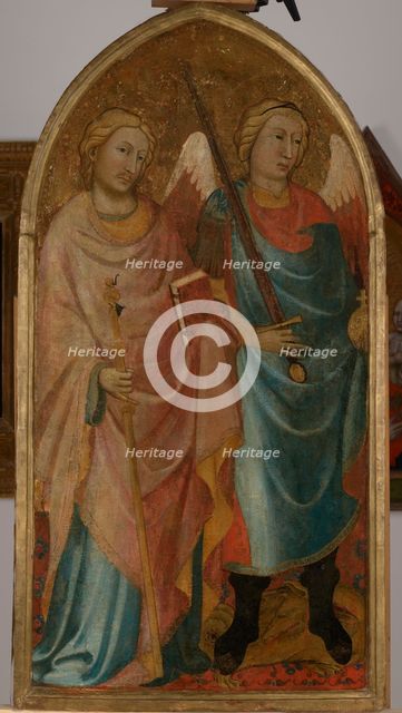 Saints James the Greater and Archangel Michael-Wing of a Triptych, between 1420-1425. Creator: Master of 1416.