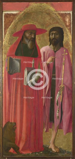 Saints Jerome and John the Baptist, ca 1428-1429. Artist: Masaccio (1401-1428)