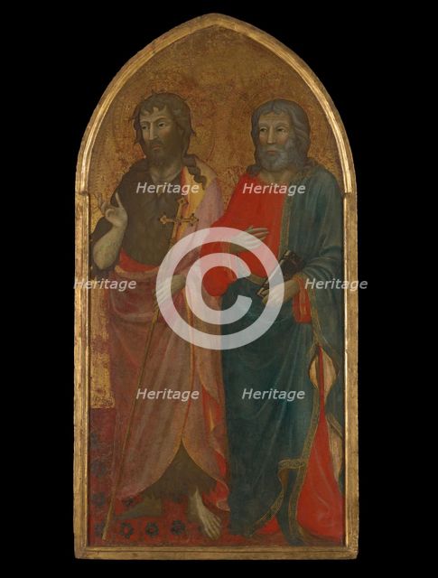 Saints John the Baptist and Matthew-Wing of a Triptych, between 1420-1425. Creator: Master of 1416.