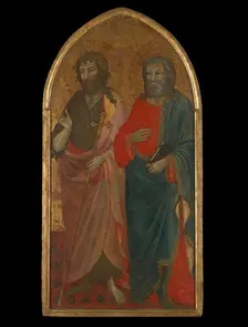 Saints John the Baptist and Matthew-Wing of a Triptych, between 1420-1425. Creator: Master of 1416