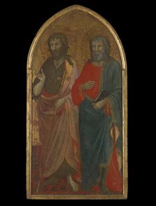 Saints John the Baptist and Matthew-Wing of a Triptych, between 1420-1425. Creator: Master of 1416