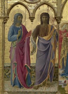 Saints John the Baptist and John the Evangelist. Cortona Polyptych, ca 1437. Creator: Angelico, Fra Giovanni, da Fiesole (ca. 1400-1455)