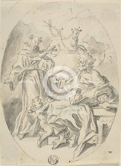 Saints Luke and Dominic, n.d. Creator: School of Francesco Solimena Italian, 1657-1747.