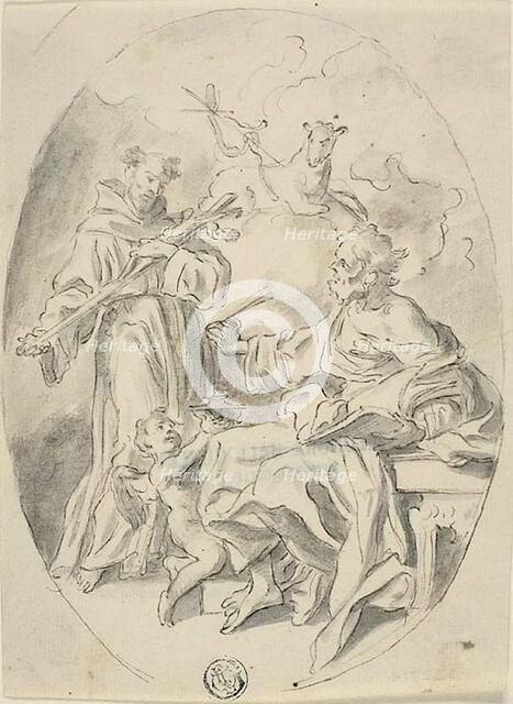 Saints Luke and Dominic, n.d. Creator: School of Francesco Solimena Italian, 1657-1747.