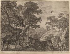 Saints Paul and Anthony by the Entrance to a Cave. Creator: Herman van Swanevelt