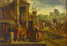 Saints Paul and Barnabas at Lystra, First Half of 16th cen. Creator: Master of the Budapest Saints Paul and Barnabas (active first Half of 16th cen.)