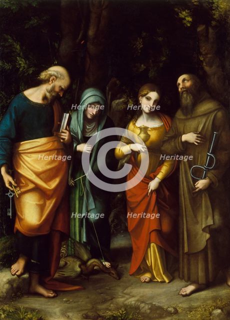Saints Peter, Martha, Mary Magdalen, and Leonard, ca. 1515. Creator: Correggio.