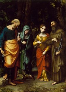 Saints Peter, Martha, Mary Magdalen, and Leonard, ca. 1515. Creator: Correggio