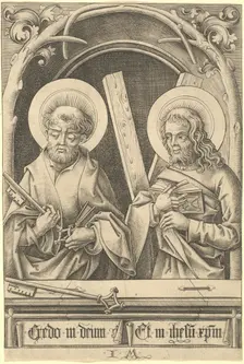 Saints Peter and Andrew, c. 1480/1485. Creator: Israhel van Meckenem