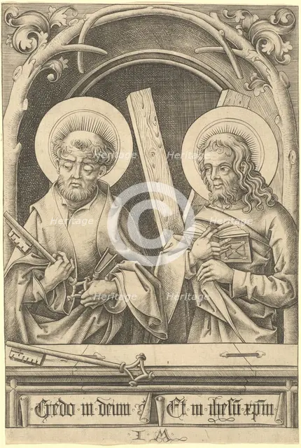 Saints Peter and Andrew, c. 1480/1485. Creator: Israhel van Meckenem.