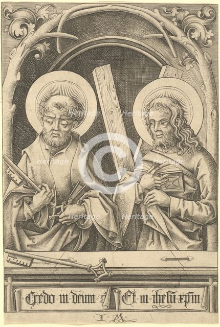 Saints Peter and Andrew, c. 1480/1485. Creator: Israhel van Meckenem.