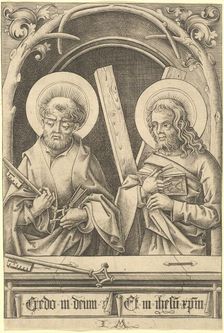 Saints Peter and Andrew, c. 1480/1485. Creator: Israhel van Meckenem