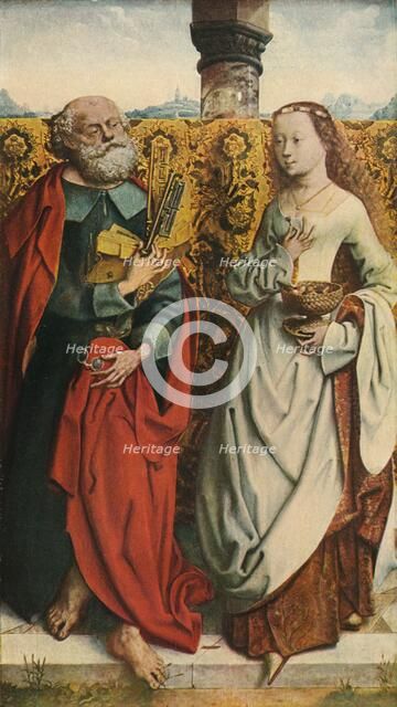 'Saints Peter and Dorothy', c1505, (1909). Artist: Unknown.