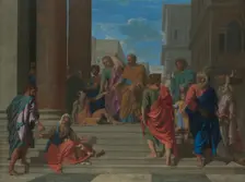 Saints Peter and John Healing the Lame Man, 1655. Creator: Nicolas Poussin