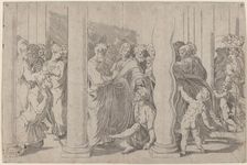 Saints Peter and John Healing the Lame Man at the Golden Gate, c. 1527/1530. Creator: Parmigianino