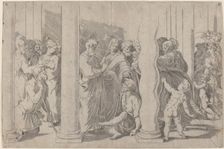 Saints Peter and John Healing the Lame Man at the Golden Gate, c. 1527/1530. Creator: Parmigianino