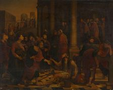 Saints Peter and John Healing the Lame Man, probably first half of 17th century. Creator: Adam van Noort