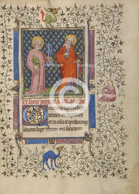 Saints Peter and Paul; Book of Hours, about 1410. Creator: Unknown.