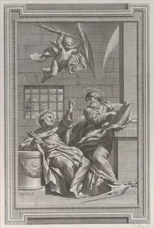 Saints Peter and Paul in prison, 1660-1721. Creator: Etienne Picart