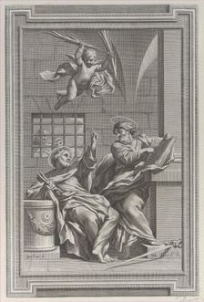 Saints Peter and Paul in prison, 1660-1721. Creator: Etienne Picart
