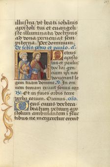 Saints Peter and Paul; Poncher Hours, about 1500. Creator: Master of Jacques de Besancon