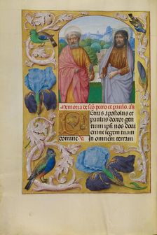 Saints Peter and Paul; Spinola Hours, about 1510-1520. Creator: Workshop of Master of the First Prayer Book of Maximilian