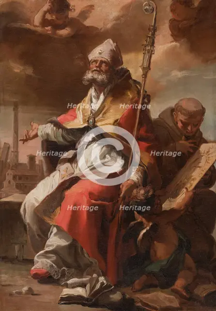 Saints Petronius of Bologna and Bernardin of Siena, c1774. Creator: Gaetano Gandolfi.