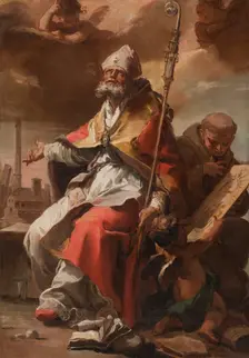 Saints Petronius of Bologna and Bernardin of Siena, c1774. Creator: Gaetano Gandolfi