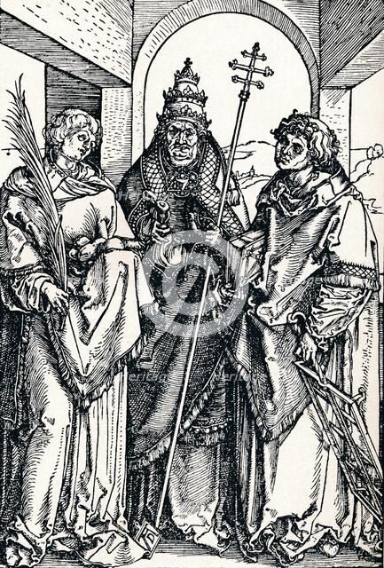 'Saints Stephen, Sixtus and Lawrence', 1508 (1906). Artist: Albrecht Durer.