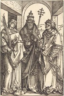 Saints Stephen, Sixtus, and Lawrence, probably c. 1504/1505. Creator: Albrecht Durer