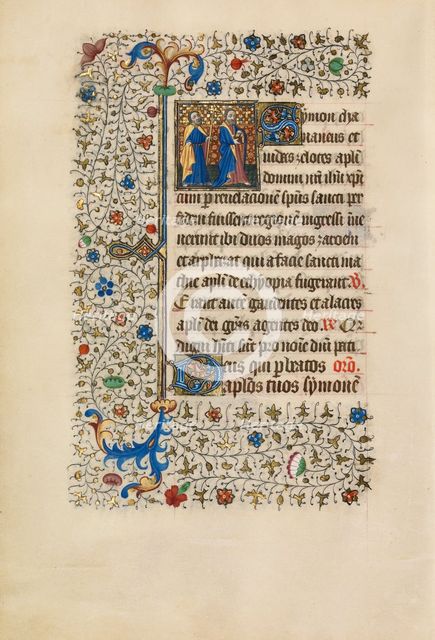 Saints Simon and Judas with a Cross and a Book; Book of Hours, about 1440-1450. Creator: Workshop of the Bedford Master.
