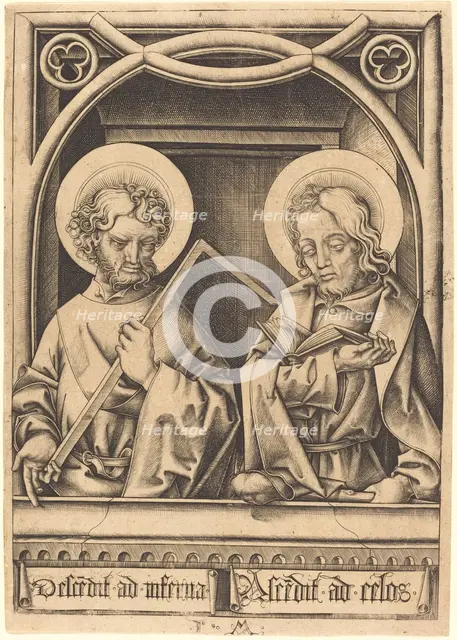 Saints Thomas and James the Less, c. 1480/1485. Creator: Israhel van Meckenem.
