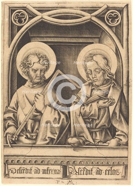 Saints Thomas and James the Less, c. 1480/1485. Creator: Israhel van Meckenem.