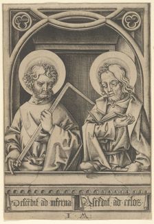 Saints Thomas and James the Lesser, from The Apostles,.n.d. Creator: Israhel van Meckenem