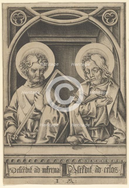 Saints Thomas and James the Lesser, from The Apostles,.n.d. Creator: Israhel van Meckenem.