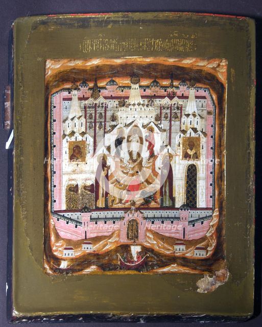 Saints Zosima and Savvatiy of Solovki, Early 17th cen.. Artist: Russian icon  
