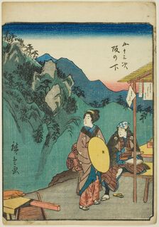 Sakanoshita, from the series "Fifty-three Stations [of the Tokaido] (Gojusan tsugi)," also..., 1852. Creator: Ando Hiroshige