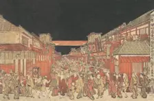 Sakaicho Fukiyacho Kaomise Yoshibai no Zu, ca. 1780. Creator: Utagawa Toyoharu