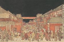 Sakaicho Fukiyacho Kaomise Yoshibai no Zu, ca. 1780. Creator: Utagawa Toyoharu